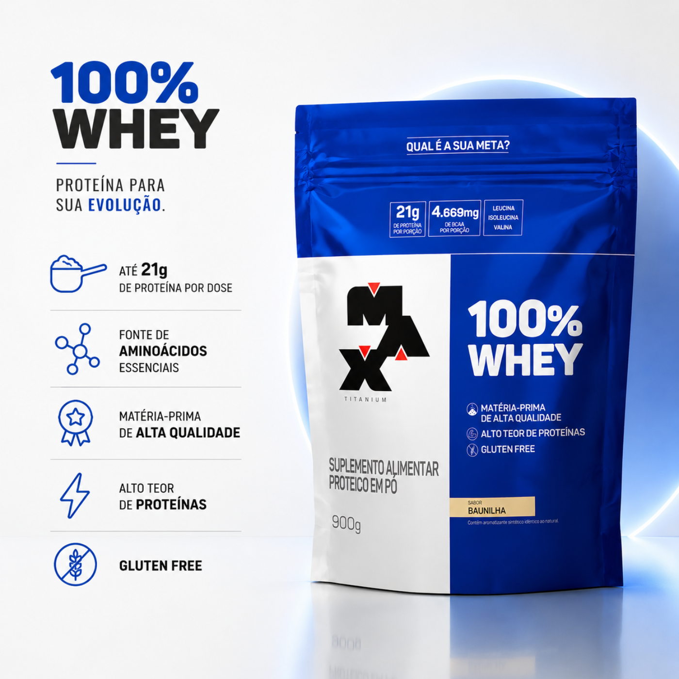 100% WHEY - MAX TITANIUM 900g