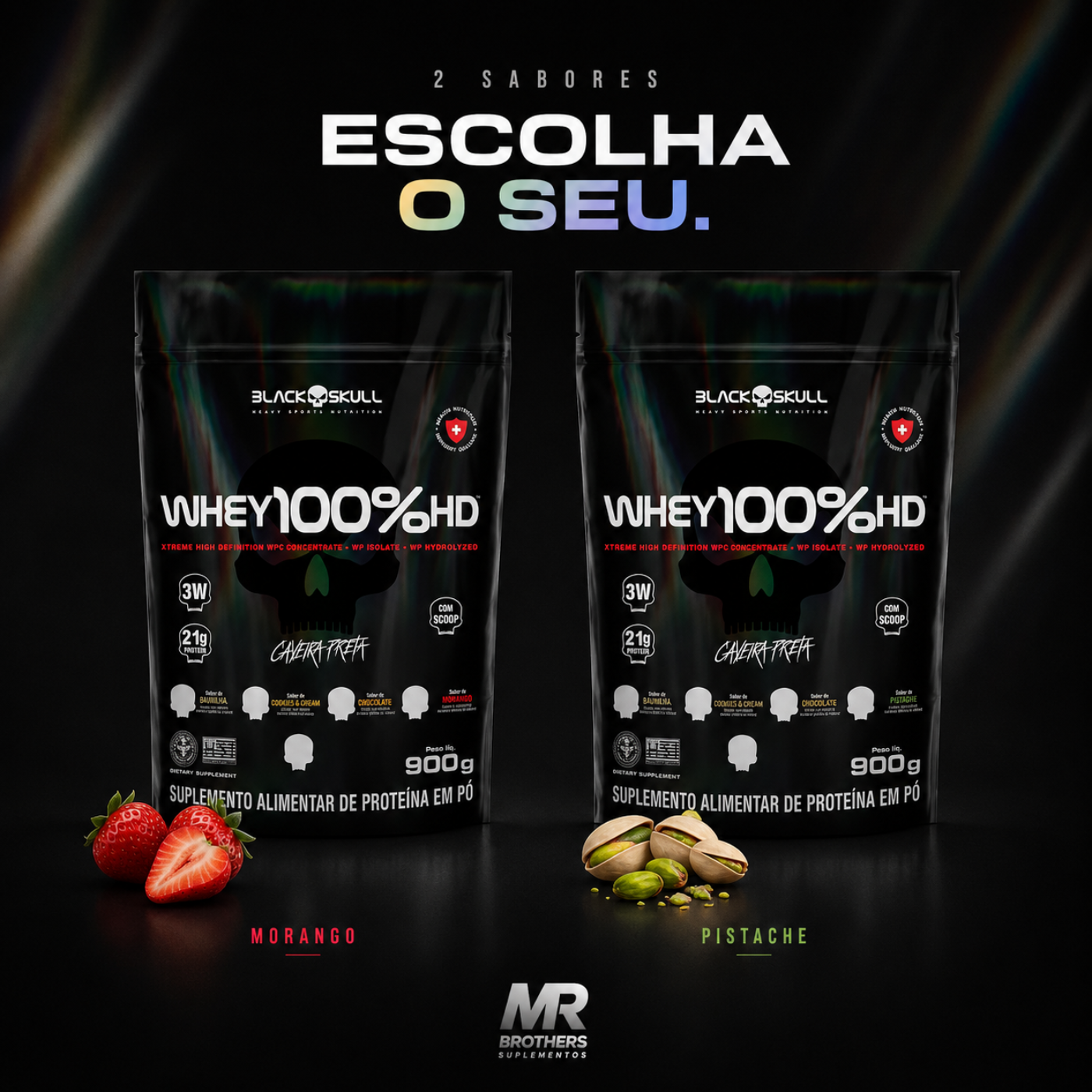Whey 100% HD - Black Skull 900g Refil