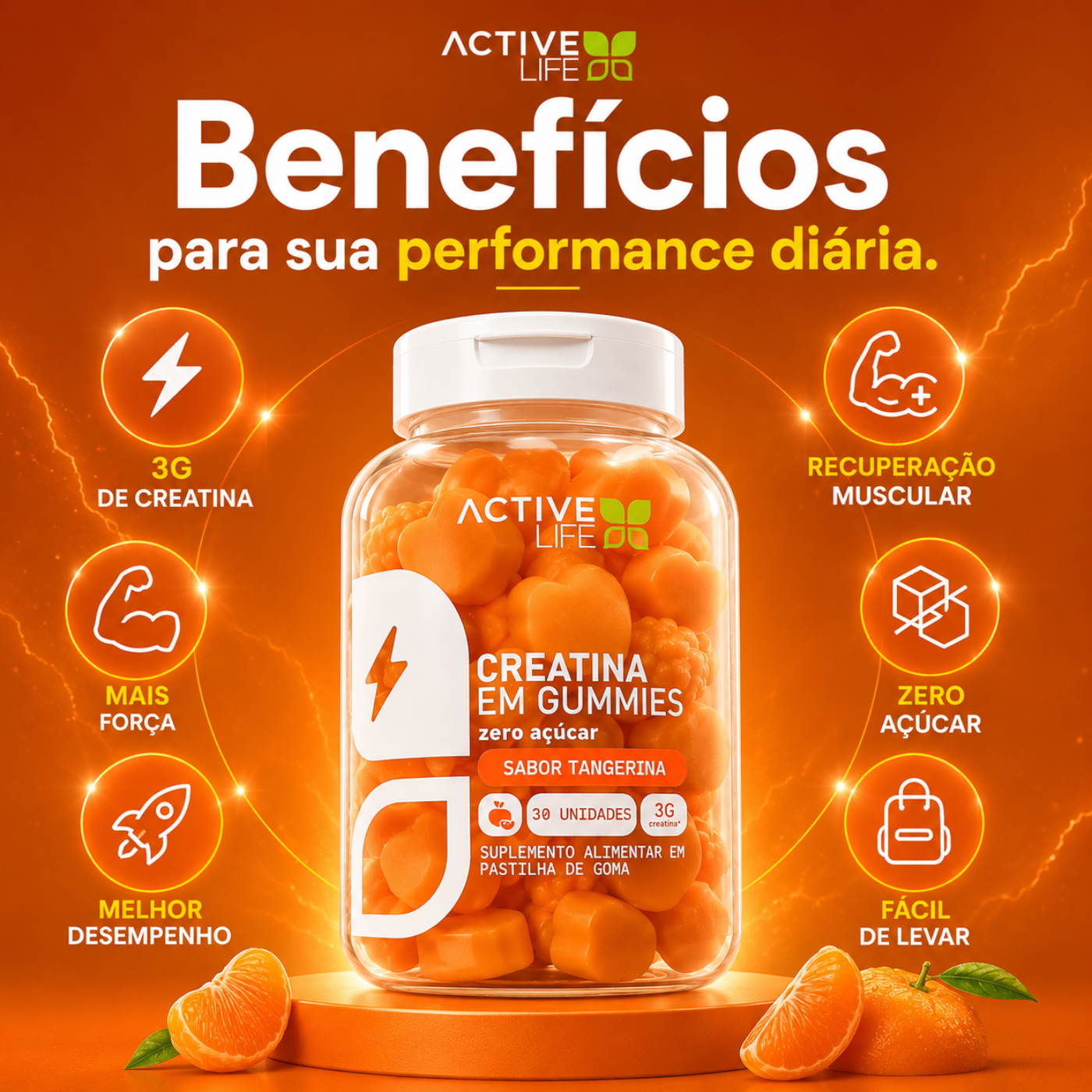 CREATINA EM GUMMIES | 30 UNI. ACTIVE LIFE